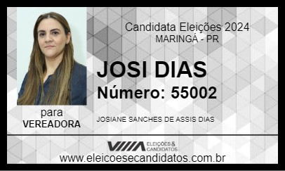 Candidato JOSI DIAS 2024 - MARINGÁ - Eleições