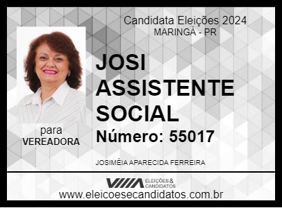 Candidato JOSI ASSISTENTE SOCIAL 2024 - MARINGÁ - Eleições