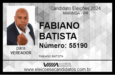 Candidato FABIANO BATISTA 2024 - MARINGÁ - Eleições