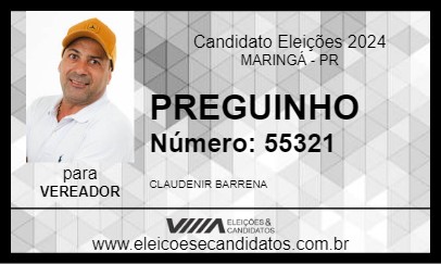 Candidato PREGUINHO 2024 - MARINGÁ - Eleições