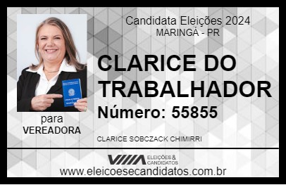 Candidato CLARICE DO TRABALHADOR 2024 - MARINGÁ - Eleições