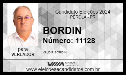 Candidato BORDIN 2024 - PÉROLA - Eleições