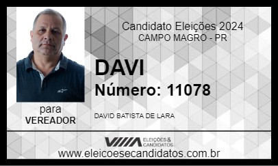 Candidato DAVI 2024 - CAMPO MAGRO - Eleições