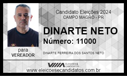 Candidato DINARTE NETO 2024 - CAMPO MAGRO - Eleições