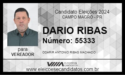 Candidato DARIO RIBAS 2024 - CAMPO MAGRO - Eleições