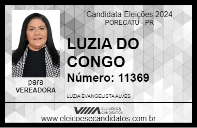 Candidato LUZIA DO CONGO 2024 - PORECATU - Eleições