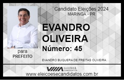 Candidato EVANDRO OLIVEIRA 2024 - MARINGÁ - Eleições