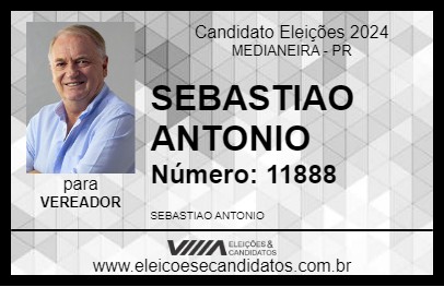 Candidato SEBASTIAO ANTONIO 2024 - MEDIANEIRA - Eleições