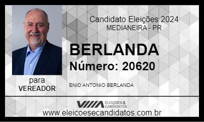 Candidato BERLANDA 2024 - MEDIANEIRA - Eleições