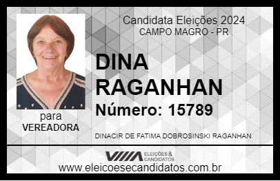 Candidato DINA RAGANHAN 2024 - CAMPO MAGRO - Eleições