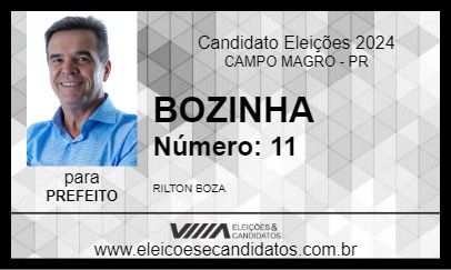 Candidato BOZINHA 2024 - CAMPO MAGRO - Eleições