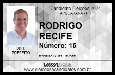 Candidato RODRIGO RECIFE 2024 - APUCARANA - Eleições