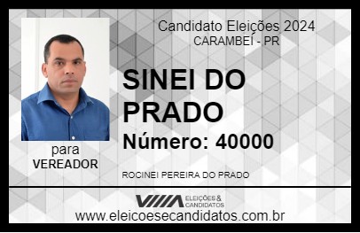 Candidato SINEI DO PRADO 2024 - CARAMBEÍ - Eleições