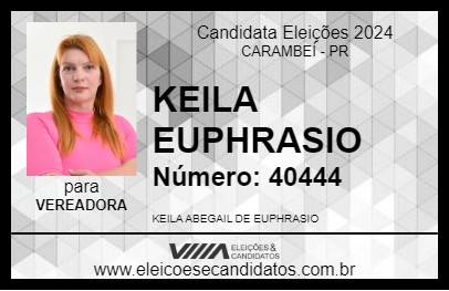 Candidato KEILA EUPHRASIO 2024 - CARAMBEÍ - Eleições