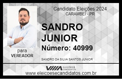 Candidato SANDRO JUNIOR 2024 - CARAMBEÍ - Eleições