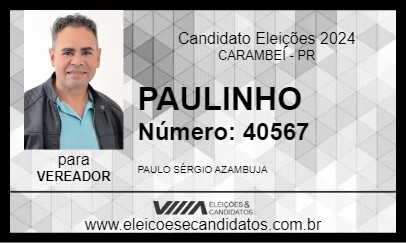 Candidato PAULINHO 2024 - CARAMBEÍ - Eleições