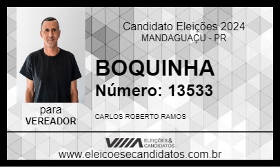 Candidato BOQUINHA 2024 - MANDAGUAÇU - Eleições