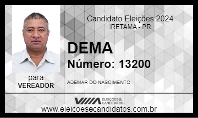 Candidato DEMA 2024 - IRETAMA - Eleições