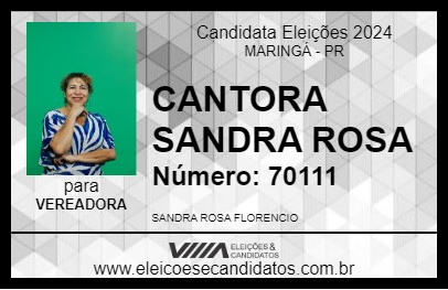 Candidato CANTORA SANDRA ROSA 2024 - MARINGÁ - Eleições