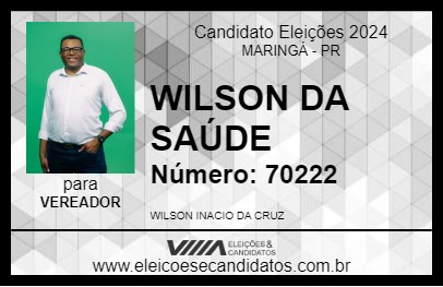 Candidato WILSON DA SAÚDE 2024 - MARINGÁ - Eleições