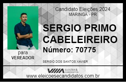 Candidato SERGIO PRIMO CABELEIREIRO 2024 - MARINGÁ - Eleições