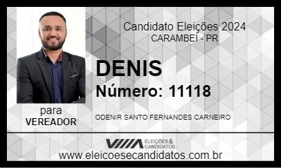 Candidato DENIS 2024 - CARAMBEÍ - Eleições