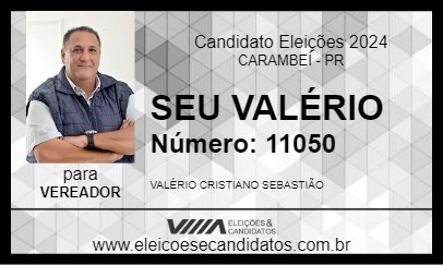 Candidato SEU VALÉRIO 2024 - CARAMBEÍ - Eleições