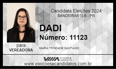 Candidato DADI 2024 - BANDEIRANTES - Eleições