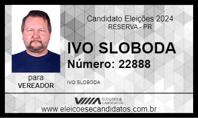 Candidato IVO SLOBODA 2024 - RESERVA - Eleições