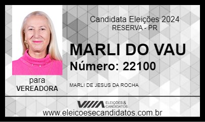 Candidato MARLI DO VAU 2024 - RESERVA - Eleições