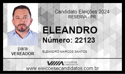 Candidato ELEANDRO 2024 - RESERVA - Eleições