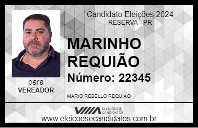 Candidato MARINHO REQUIÃO 2024 - RESERVA - Eleições