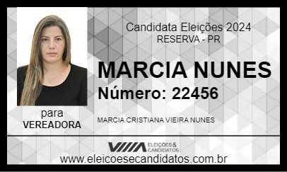 Candidato MARCIA NUNES 2024 - RESERVA - Eleições