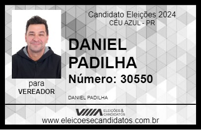 Candidato DANIEL PADILHA 2024 - CÉU AZUL - Eleições