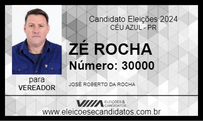 Candidato ZÉ ROCHA 2024 - CÉU AZUL - Eleições