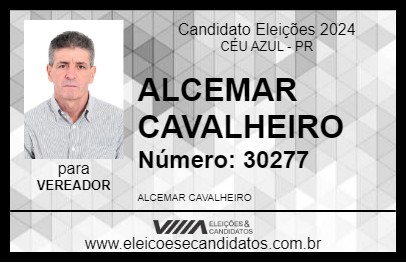 Candidato ALCEMAR CAVALHEIRO 2024 - CÉU AZUL - Eleições