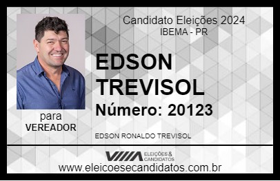 Candidato EDSON TREVISOL 2024 - IBEMA - Eleições