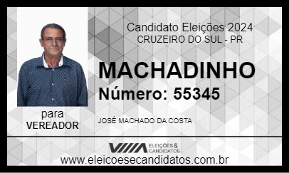 Candidato MACHADINHO 2024 - CRUZEIRO DO SUL - Eleições