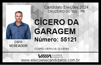 Candidato CÍCERO DA GARAGEM 2024 - CRUZEIRO DO SUL - Eleições