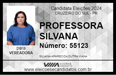 Candidato PROFESSORA SILVANA 2024 - CRUZEIRO DO SUL - Eleições