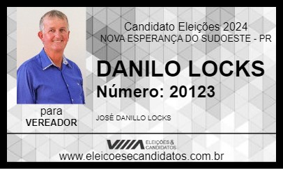 Candidato DANILO LOCKS 2024 - NOVA ESPERANÇA DO SUDOESTE - Eleições