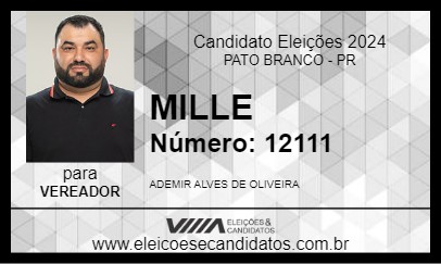 Candidato MILLE 2024 - PATO BRANCO - Eleições