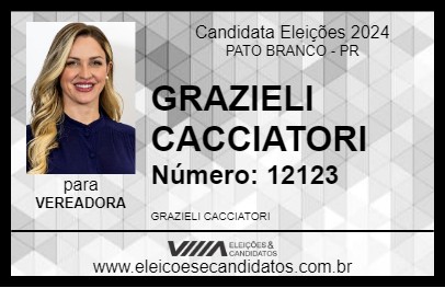 Candidato GRAZIELI CACCIATORI 2024 - PATO BRANCO - Eleições