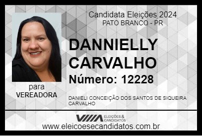 Candidato DANNIELLY CARVALHO 2024 - PATO BRANCO - Eleições