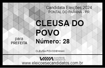 Candidato CLEUSA DO POVO 2024 - PONTAL DO PARANÁ - Eleições