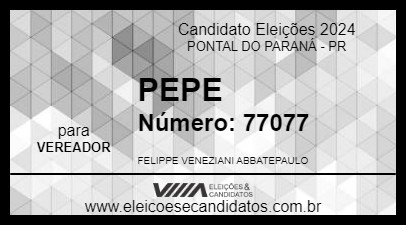 Candidato PEPE 2024 - PONTAL DO PARANÁ - Eleições