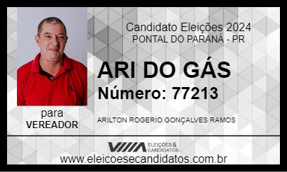 Candidato ARI DO GÁS 2024 - PONTAL DO PARANÁ - Eleições