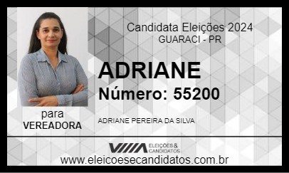 Candidato ADRIANE 2024 - GUARACI - Eleições