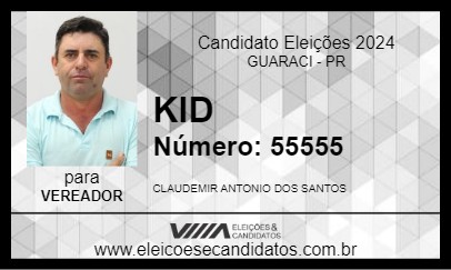 Candidato KID 2024 - GUARACI - Eleições