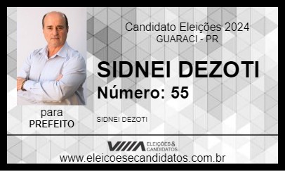 Candidato SIDNEI DEZOTI 2024 - GUARACI - Eleições